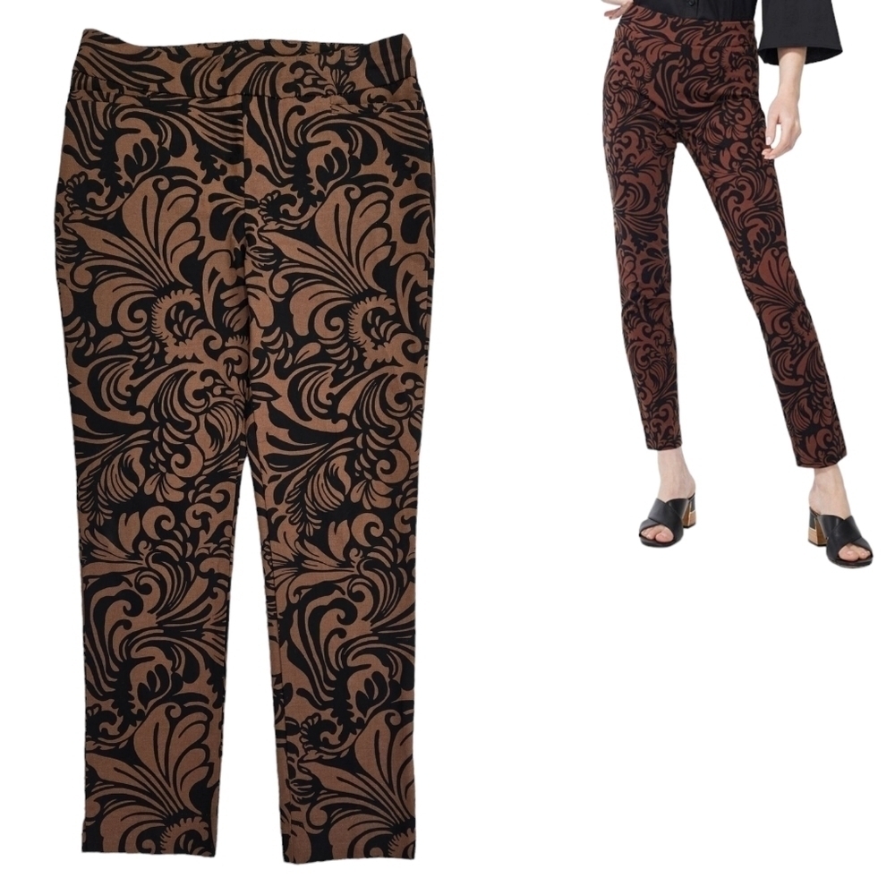 Chico's Brown and Black Printed Ankle Pants